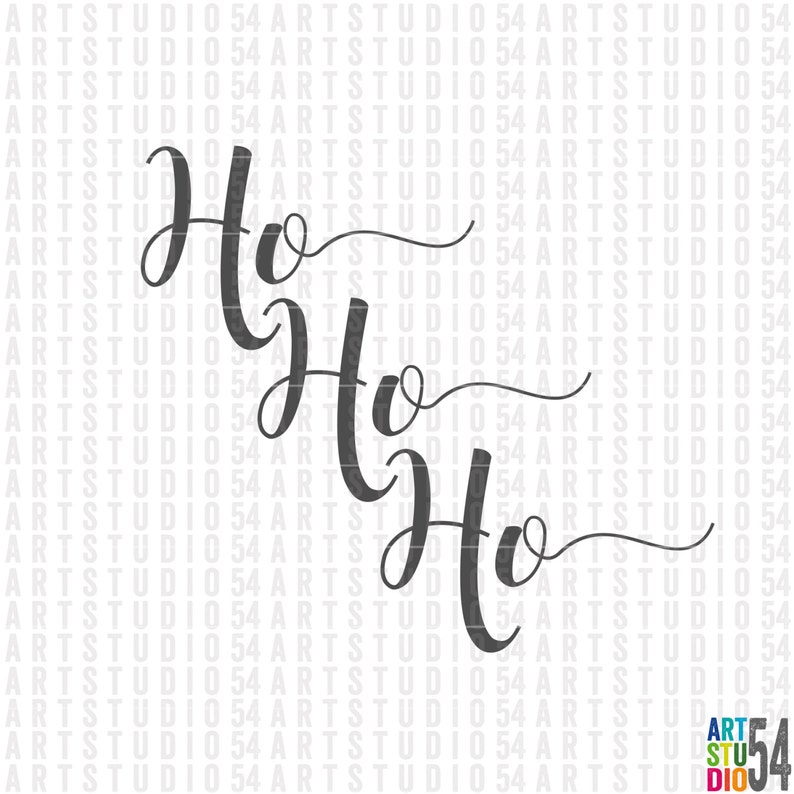 Download Ho Ho Ho Svg Digital File Clip Art SVG PNG JPG | Etsy