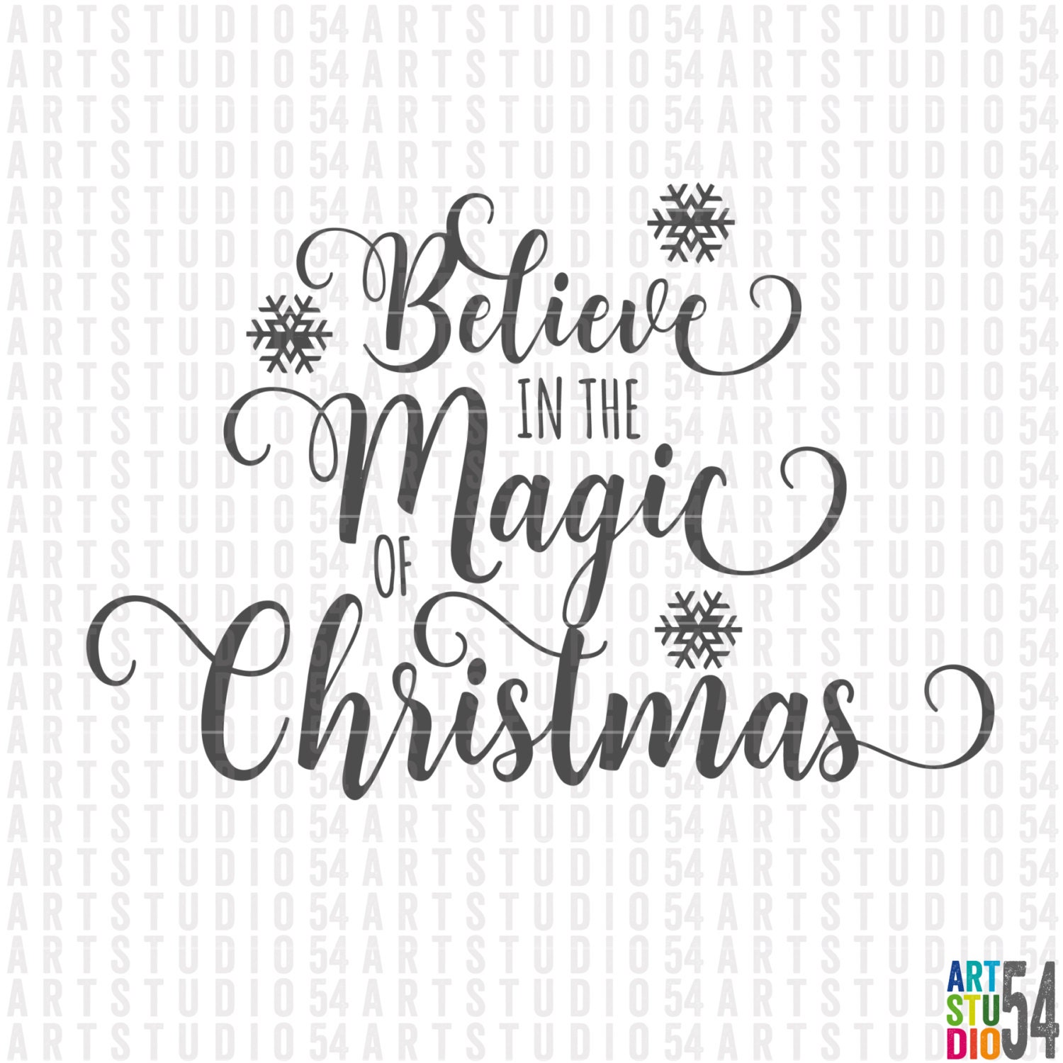Download Believe in the Magic of Christmas Svg Digital File Clip | Etsy
