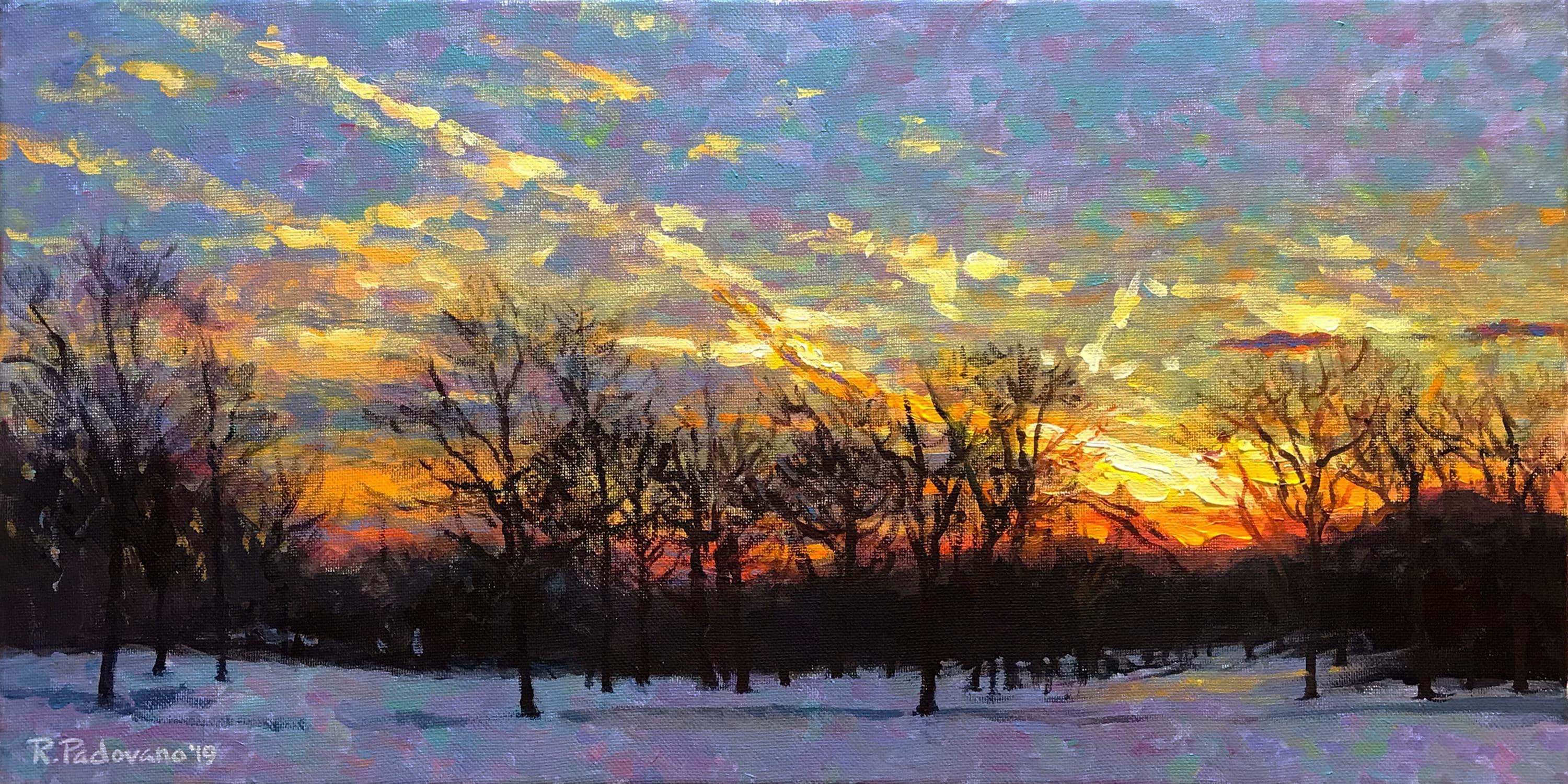 Winter Dusk, Silver Lake Park, - Fine Art Giclée Print of an