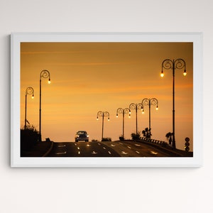 Havana Cuba at sunset. Travel photography. Fine art print. Wall decor. Cuba photography. Havana Print. Old cuban car.