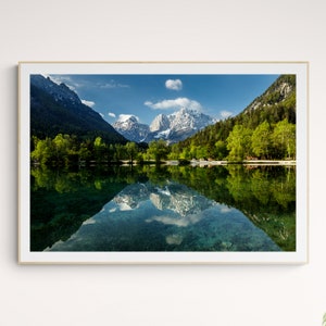 Lake Jasna Slovenia Digital Print. Digital Photo. Landscape photography. Fine art print. Travel photo. Printable landscape.Nature photograph