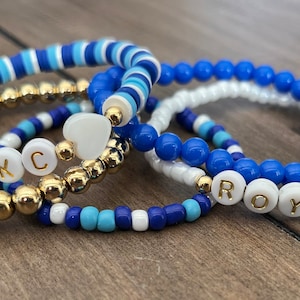 Kansas City Royals Beaded Bracelet Stack l KC Royals Bracelet Set l Royals Bracelets l Kansas City Bracelets l Royals Bracelet Set