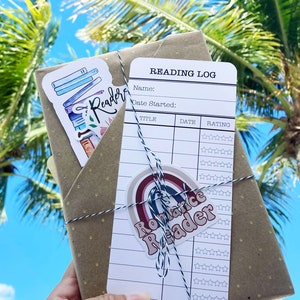 Blind Date with a Book, Gifts for Book Lovers, Bookmark, Bookish Stickers, Reading Log, Gifts for Her