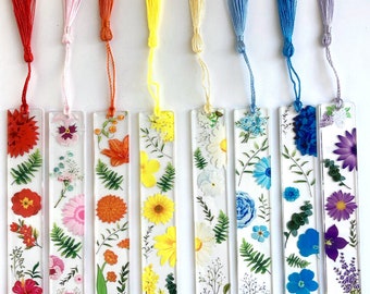Floral Acrylic Bookmark, Bookish Gifts, Gifts for Her, Book Lovers, Bookmark with Tassel