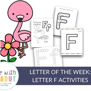 Letra de la Semana, Actividades de la Letra F. Diversión con el alfabeto, manualidades con letras, plan de estudios preescolar, educación en el hogar y escuela para niños pequeños, imprimibles de letras