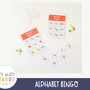 Bingo del abecedario, Juegos para preescolares, Reconocimiento de letras, Diversión del abecedario, Letra de la semana