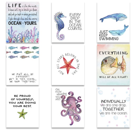 Growth Mindset Classroom Decor Ocean Classroom Art Prints Classroom Wall Art Teacher Art Ocean Nursery Theme Playroom Art Prints