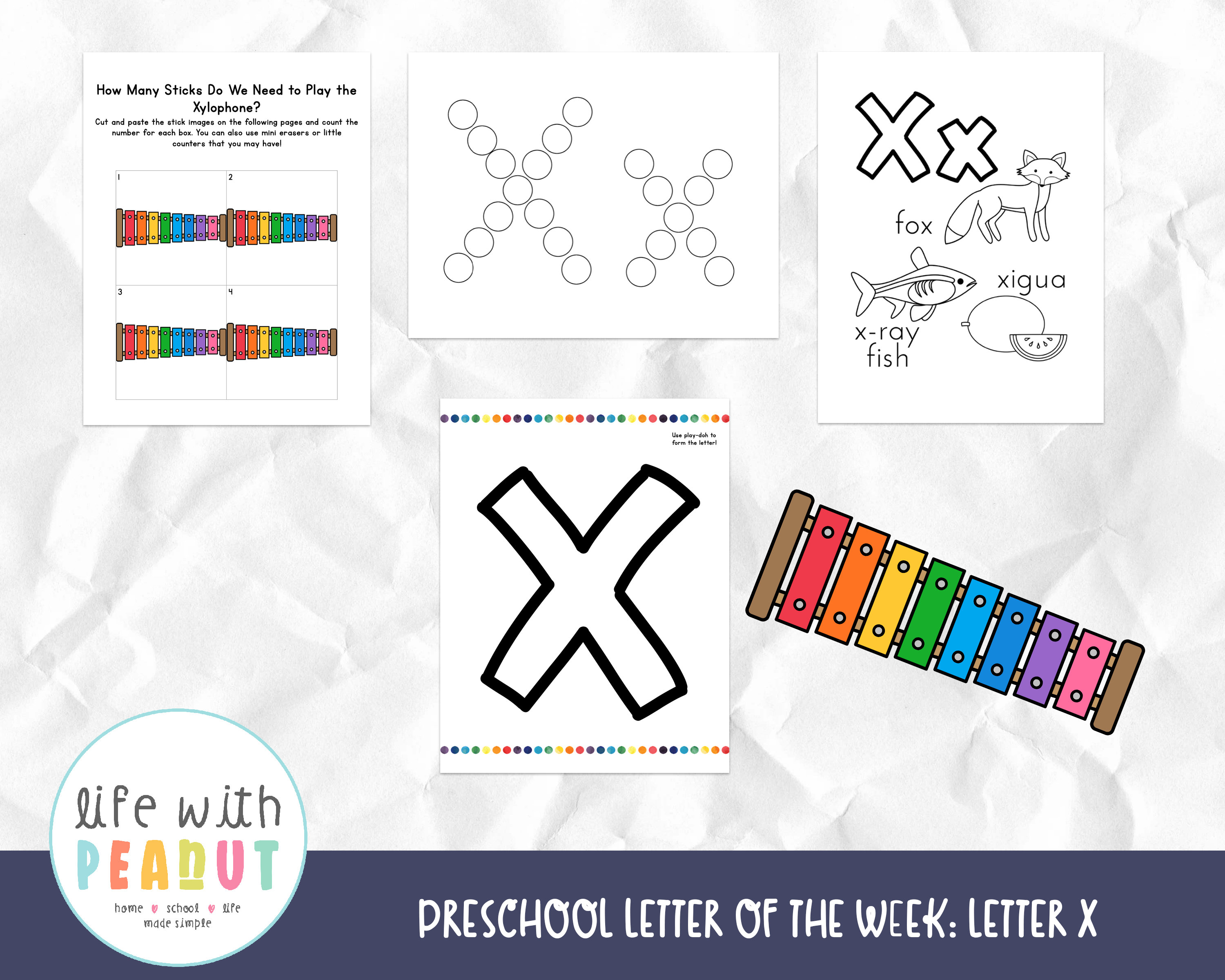 Preschool Letter of the Week Curriculum, Letter X Activities and Crafts ...