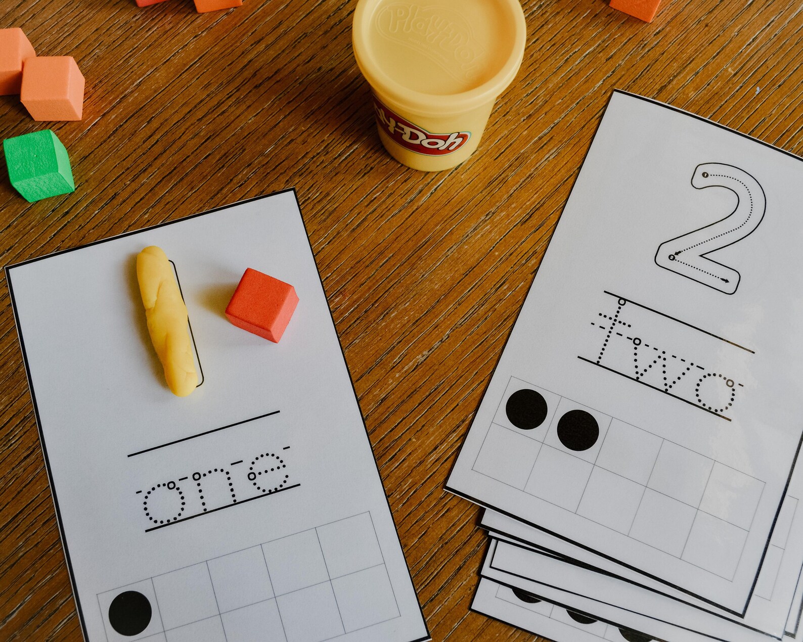 Number Flashcards, Oversized Cards, Counting 1-10, Play-doh Games ...