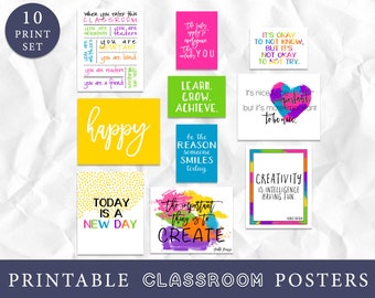 Classroom Decor, Kid's Wall Art, Inspirational Art Quotes, Teacher, Play Room Art Prints, Instant Download, Educational Art, Growth Mindset