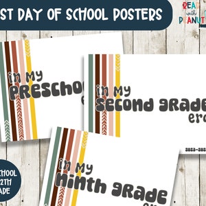 First Day of School Posters, Welcome Back, First Day of an Era, In My First Day Era, First Day of School Sign, First Day of Kindergarten image 1