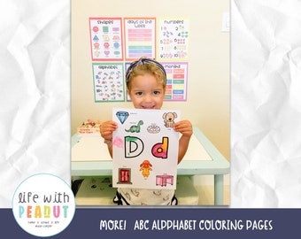 MORE!! ABC Alphabet Coloring Pages, Preschool Activity, Kindergarten Activity, Homeschool, Distance Learning, Tot School, Letter of the Week