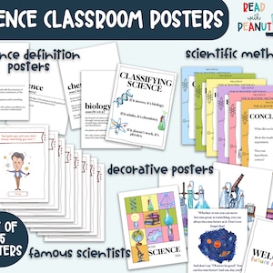 Science Classroom Posters, Famous Scientists Posters, Classroom Wall Art, Teacher Posters, Classroom Decor Bundle