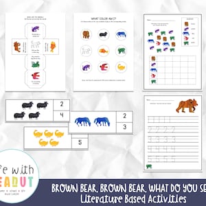 Oso pardo, Oso pardo, Brown Bear Brown Bear What Do You See Literature Based Activities for Preschool, Kindergarten, Homeschool
