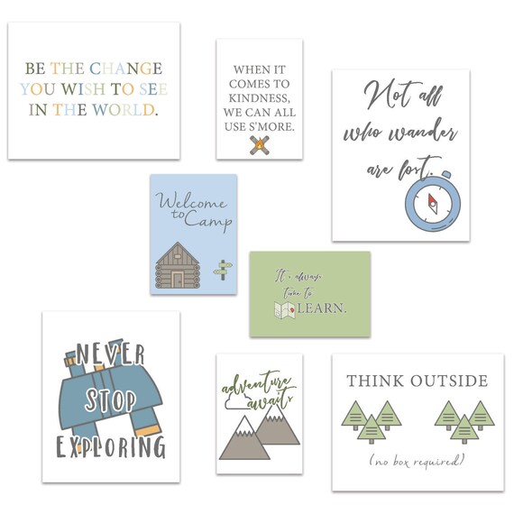Camping Theme Classroom Decor Camp Quotes Camping Art Etsy