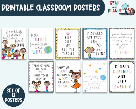 Classroom Decor, Classroom Wall Art, Back to School Art, Playroom Art Prints, Kids Wall Art, Homeschool, Classroom Art Prints, Printable Art