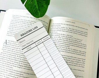 Reading Log Bookmark, Book Ratings, Bookish Gifts, Gifts for Her, Book Lovers