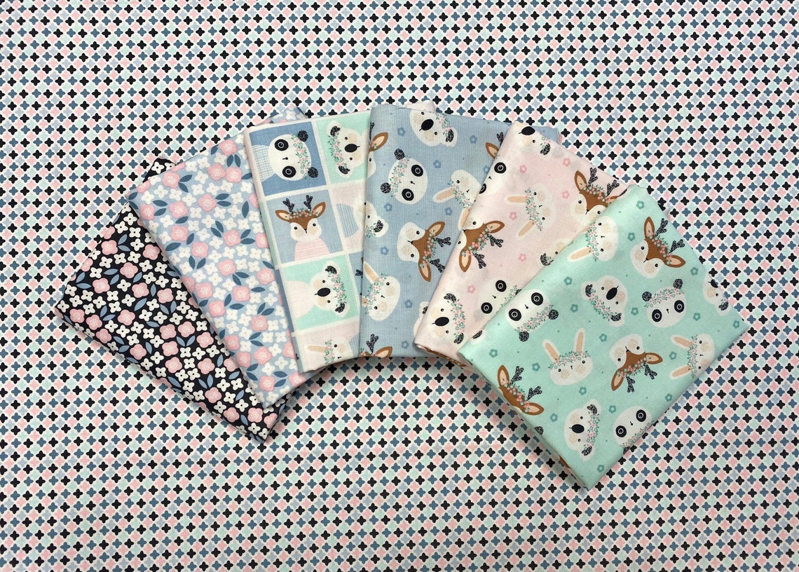 Camelot Fabrics Floral Menagerie Animal Flower Crowns Etsy