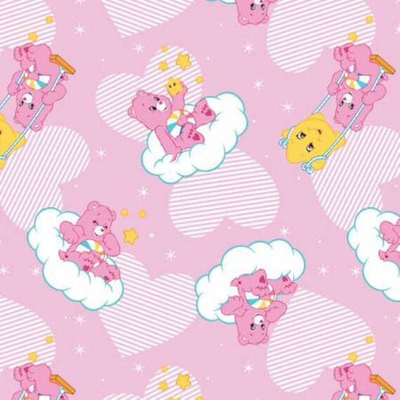 Care Bears Grumpy Bear Navy Camelot 100/% cotton fabric by the yard