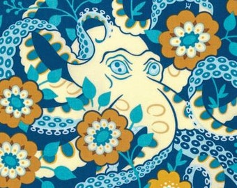 Free Spirit -  Hello Love by Heather Bailey - Octopus Garden in Midnight, PWHB081, Cotton Woven Fabric