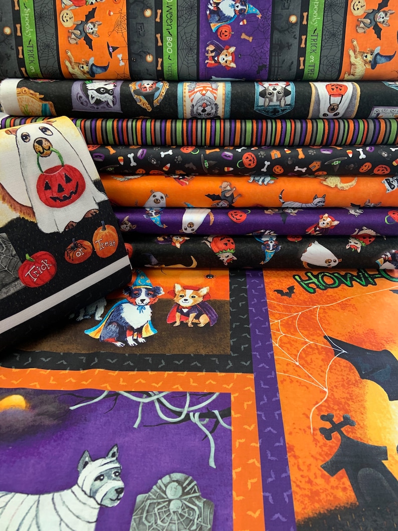 Michael Miller Fabrics Howloween by Casey Krimmel Etsy