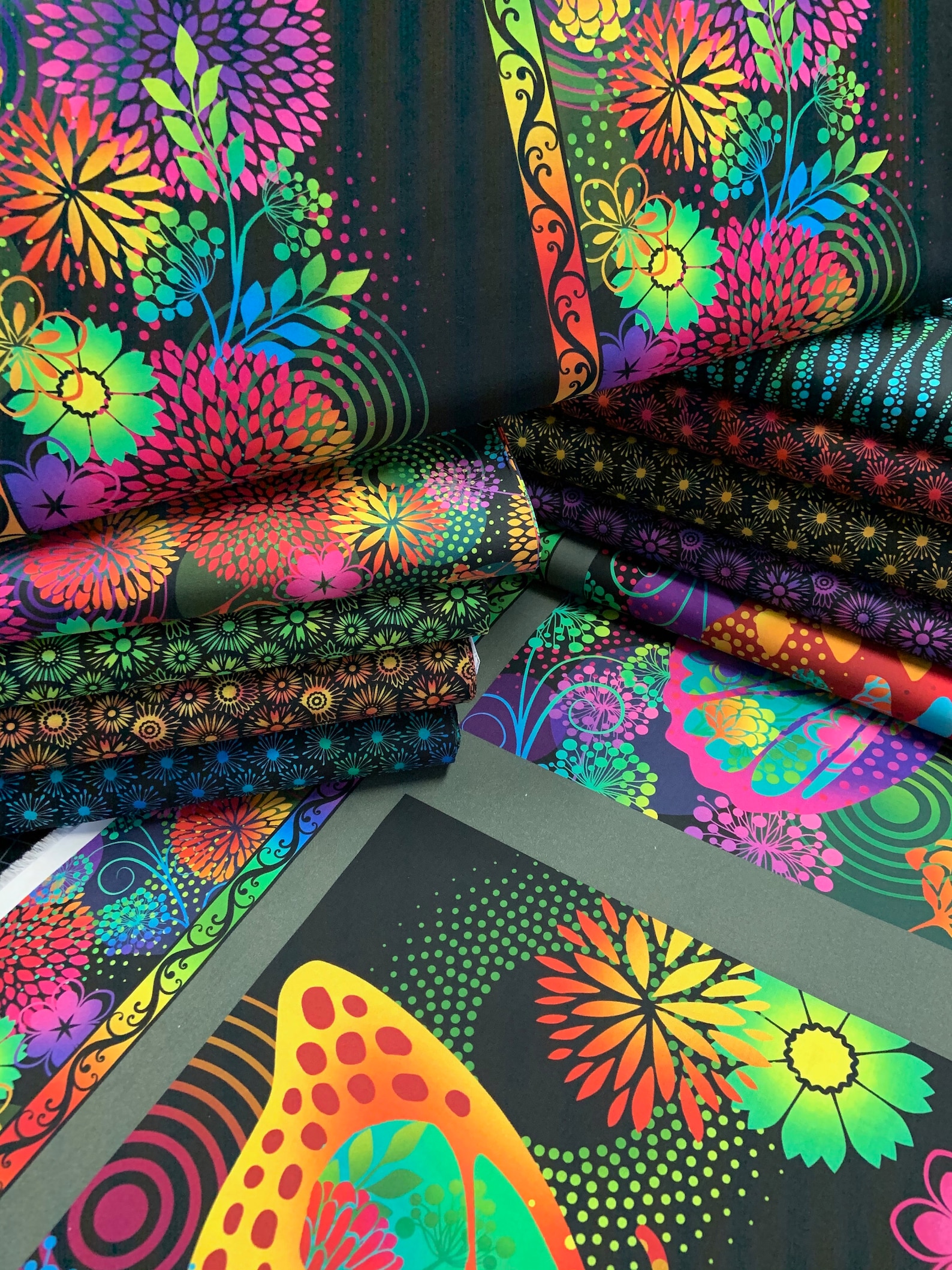 In the Beginning Fabrics Unusual Garden II by Jason Yenter Etsy