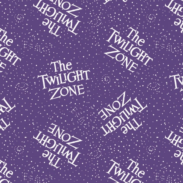 Camelot Fabrics - CBS Television City - The Twilight Zone Purple  # 63520101R-2 -  Licensed Glow in the Dark Cotton Woven Fabric