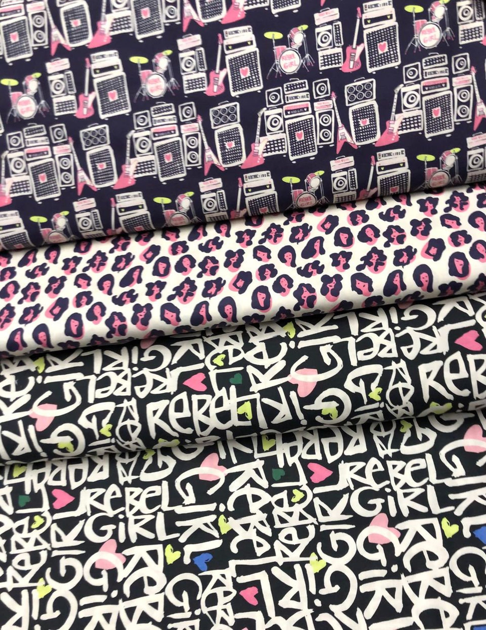 Paintbrush Studio Fabrics Rebel Girl by Lysa Flower Main - Etsy