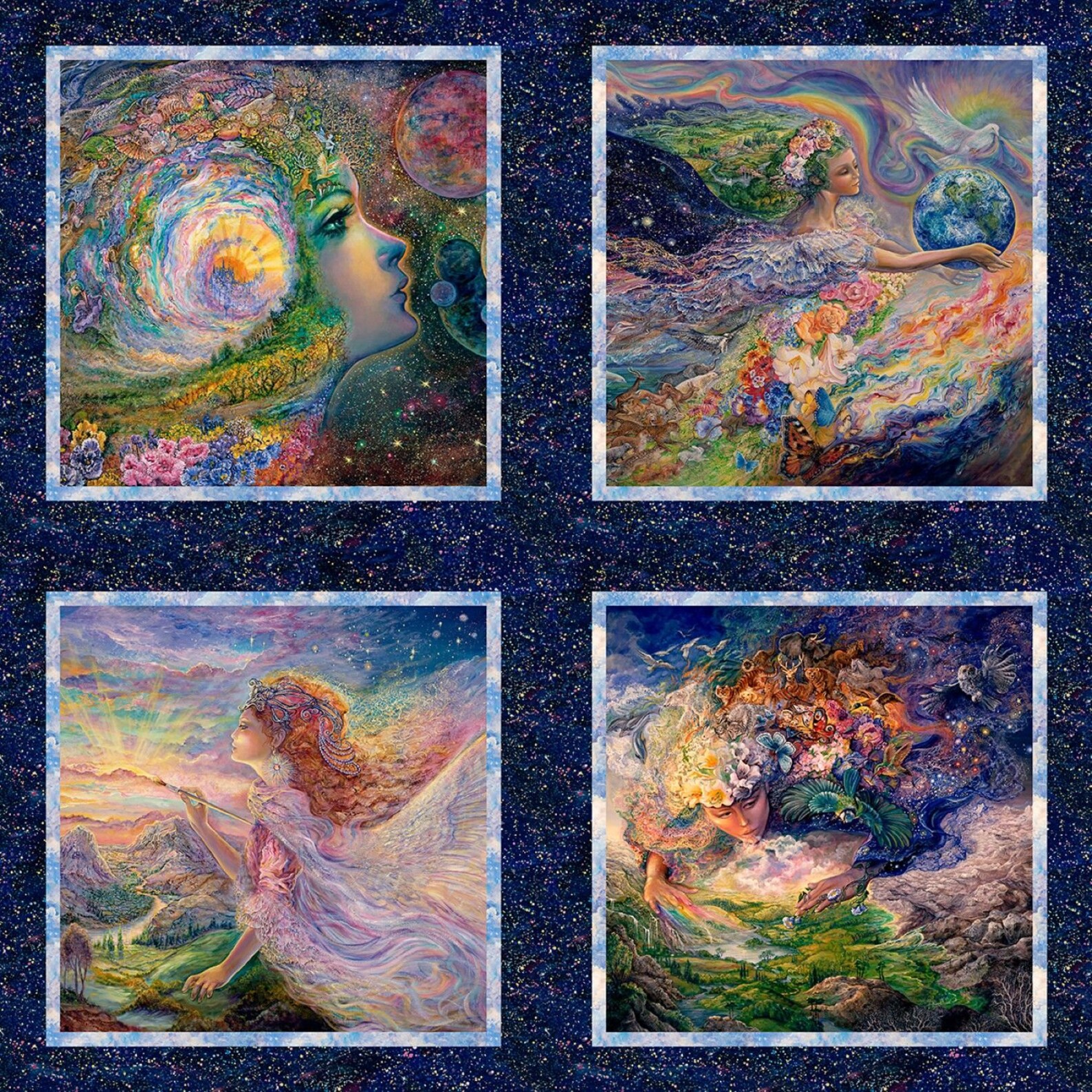 3 Wishes Fabric Ray of Hope by Josephine Wall 36 Etsy