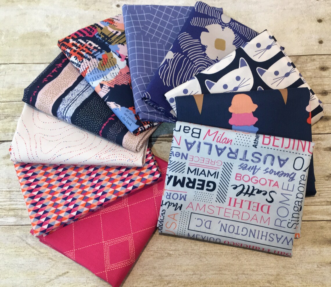 CLEARANCE Art Gallery Fabric Art District Straws of Etsy