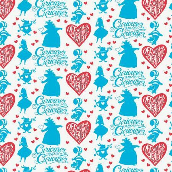 Camelot Fabrics Alice In Wonderland Curiouser And Etsy