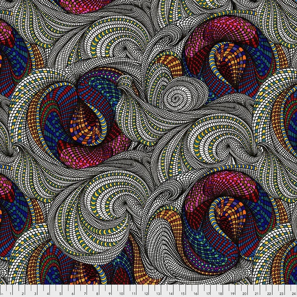 Free Spirit - Bio Geo by Adrienne Leban - Snail Garden PWAL003.MULTI - Cotton Woven Fabric