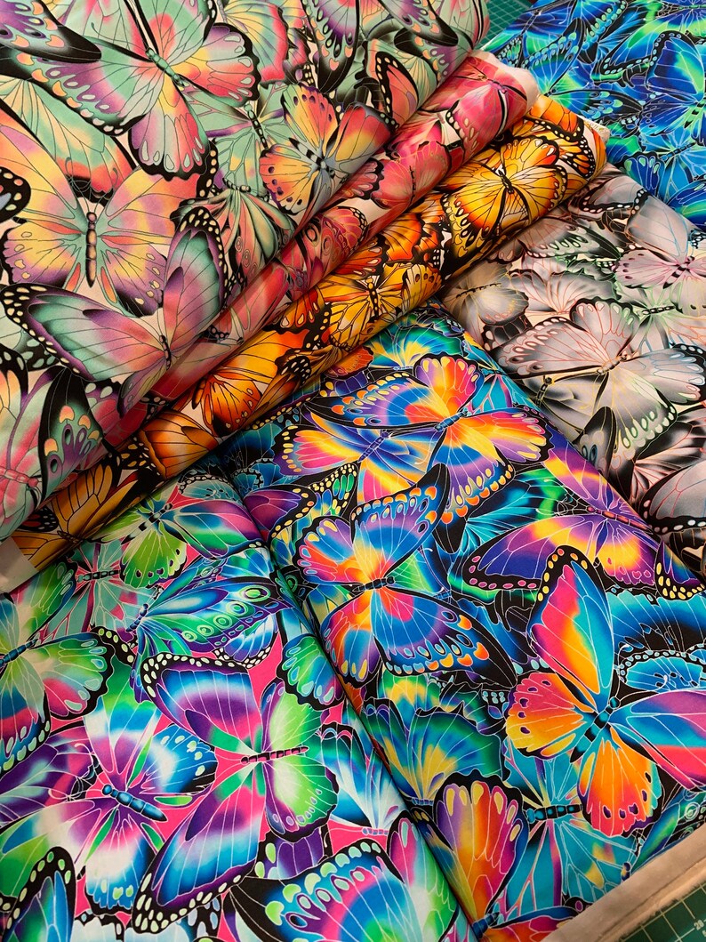 Robert Kaufman Fabrics Nature Studies Pastel Butterflies Etsy