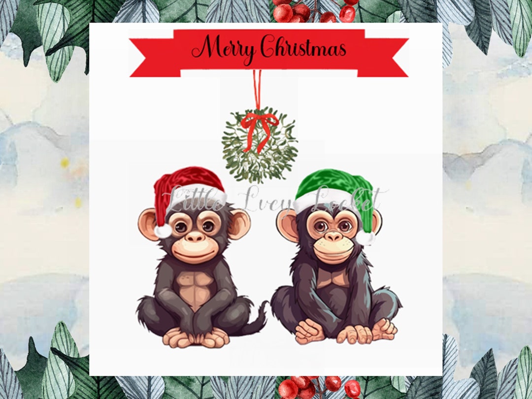 Monkey Christmas Cards 