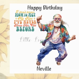 Carte d'anniversaire drôle homme plus âgé-personnalisé-Act Your Age-Witty-Humour-Wisecrack-Funny-Pun carte pour homme-homme anniversaire-carte d'anniversaire pour lui