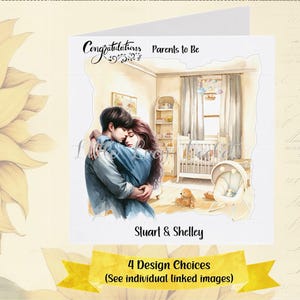 PARENTS To Be Card-PERSONALISED-Congratulations Card for Parents-New Baby-Parents to Be-Expectant Parents-Mum and Dad to Be-Pregnancy Card