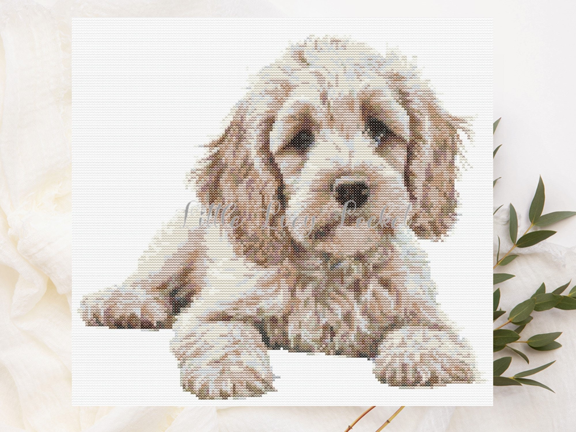 Cockapoo Puppy Cross Stitch Chart: Dog Lover X Stitch (PDF Download) - Etsy