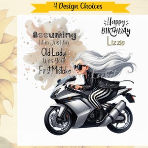 4 opciones de diseño: MUJER MAYOR: Tarjeta de cumpleaños divertida: PERSONALIZADA: Suponiendo que solo era una anciana: Cumpleaños de broma para ella: Tarjeta ingeniosa para mujer: Mamá, abuela