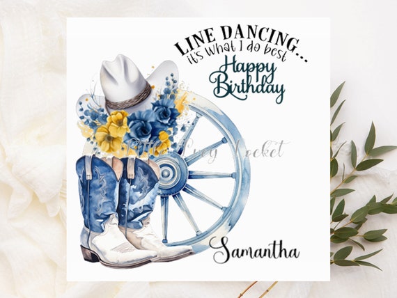 Central 23 Biglietto di auguri di compleanno Western – Yeehaw It's Your Birthday – Cowboy Boots – Biglietto di auguri per zio, zia, papà, nonno, viene fornito con divertenti adesivi