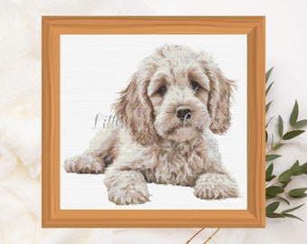 Cockapoo Puppy Cross Stitch Chart: Dog Lover X Stitch (PDF Download)