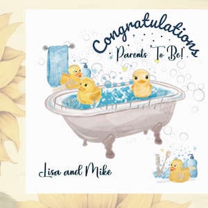 PARENTS To Be Card-PERSONALISED-Congratulations Card for Parents-New Baby-Parents to Be-Expectant Parents-Mum and Dad to Be-Pregnancy Card