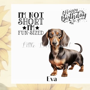 Tarjeta de cumpleaños divertida PERRO SALCHICHA PERSONALIZADA - Perro cómico - Dachshund divertido - Disponible como tarjeta de cumpleaños / en blanco - Broma - Broma ingeniosa - Perro