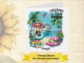 Biglietto Auguri 70° Compleanno Per Donna – Elegante Con Dettagli In Lamina Oro, 150x150 Mm, Carta FSC, Vuoto Dentro