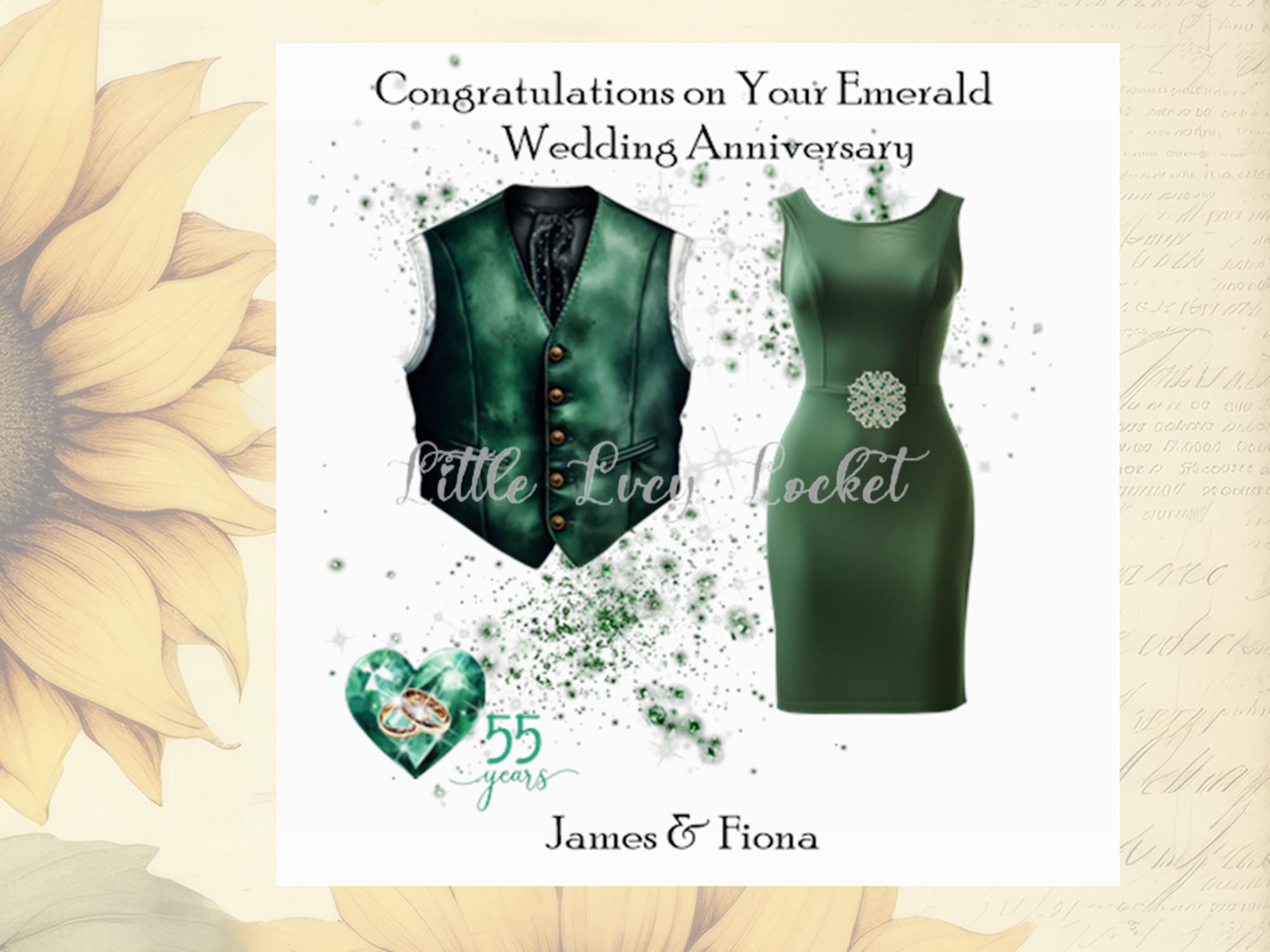 Carte D'anniversaire émeraude Pour Mari De La Part De Sa Femme