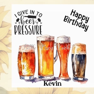 Bière humoristique anniversaire carte-personnalisée-comique boissons carte-disponible comme anniversaire/carte vierge-Quip-Joke-Witty-Banter-Ale-Brew-Lager-Booze