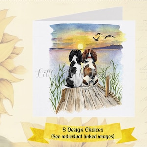 Tarjeta de felicitación para SPRINGER Spaniel INGLÉS - EN BLANCO - Tarjeta para cualquier ocasión - Tarjeta de notas - Tarjeta de cumpleaños - Mejórate - Pensando en ti - Felicitaciones - Nota para perros