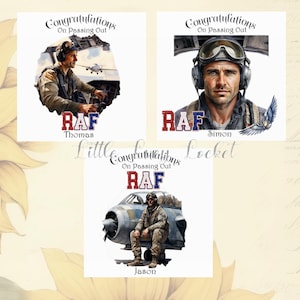 Tarjeta de Graduación de la RAF - PERSONALIZADA - 3 Diseños - Cuerpo de Vuelo - Aviación - Ceremonia de Graduación - Felicitaciones - Fuerzas Armadas - Real Fuerza Aérea