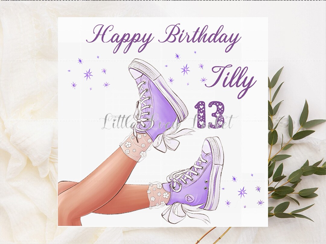 Personalised Teen Girl Birthday Card-teenage Girl - Etsy