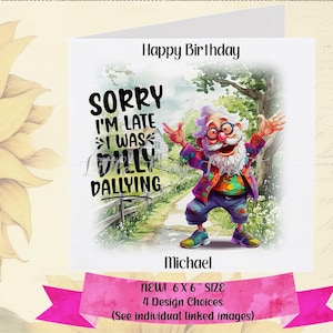 FUNNY Male Birthday Card-PERSONALISED-4 Design Choices-Quirky Old Man with Fun Message-Man Birthday-Dad-Grandad-Older Man Birthday Card