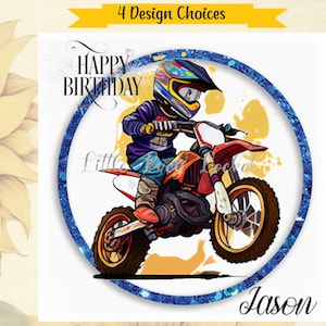 4 opciones de diseño: tarjeta de cumpleaños de motocross, motociclista de MOTOCROSS con acuarela, PERSONALIZADA, tarjeta de motocicleta, tarjeta de bicicleta, cumpleaños de niño adolescente, tarjeta de motociclista
